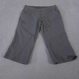 Eddie Bauer Pants Womens 10 Gray Travex Nylon Stretch Straight Leg Capris Hiking